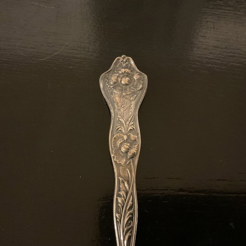 Antique silver-plated small soup spoon like new