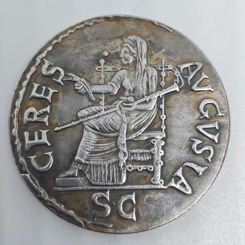 Collectible coin replica Roman Sestertius of Claudius like new
