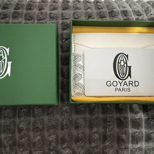 Goyard wallet new, white with accessories