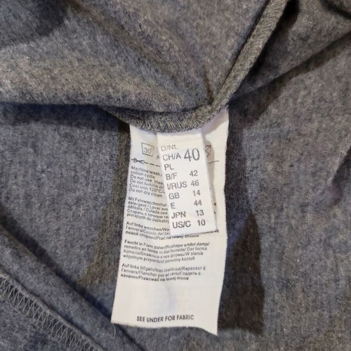 Gerry Weber 2-in-1 mock shirt jumper with ruffle collar, grey, size UK 14 EU 40