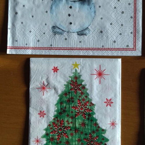 Christmas napkins new, set of 3 pieces 33x33 cm