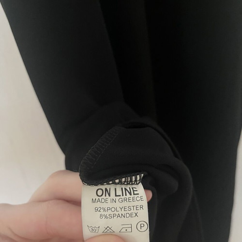 On Line Jeans black long elastic dress with silver details