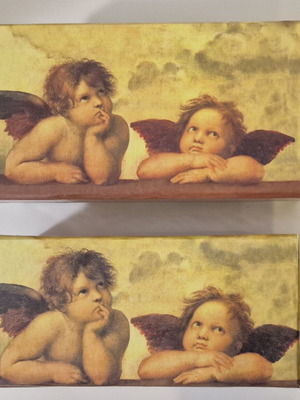 Decorative angel boxes set of 2, like new