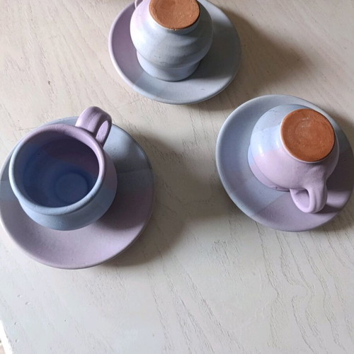 Ceramic coffee cups like new, set of 3