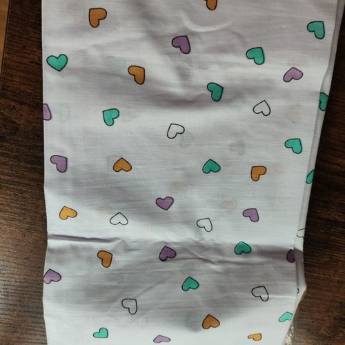 Cradle sheet with colorful hearts Rhythm new 85x110cm without elastic
