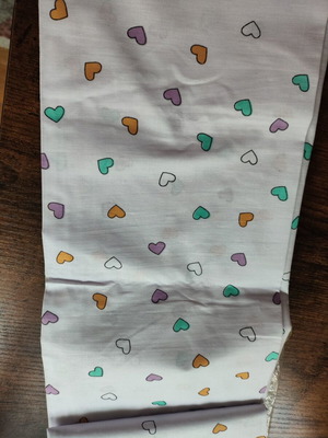Cradle sheet with colorful hearts Rhythm new 85x110cm without elastic