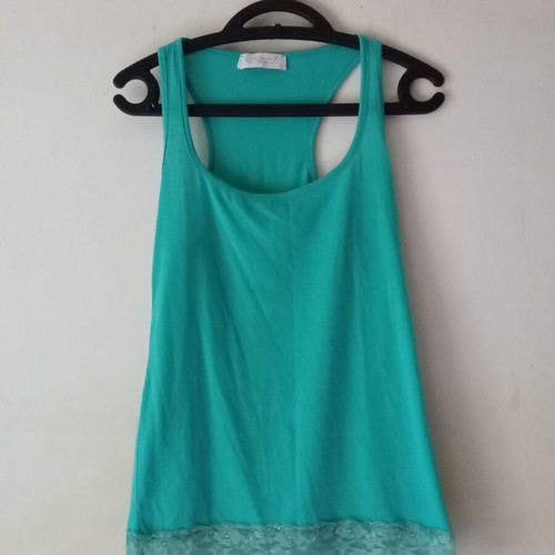 Summer blouse Enzzo used, turquoise, size S