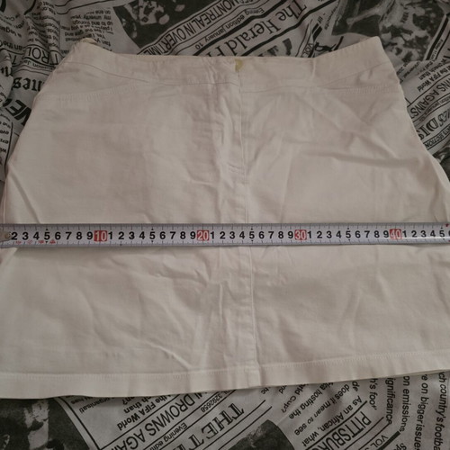 Madlen white mini skirt like new, thin denim fabric