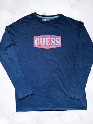 Παιδικό μακρυμάνικο μπλουζάκι Guess σαν καινούργιο, μπλε, 14 ετών