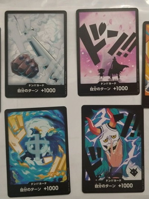 One Piece cards new, all together