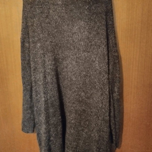 Knitted cardigan XXL with pockets used, gray and brown