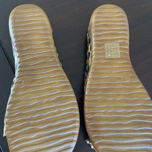 Fashion Icon leopard print women's slippers with bow and strass, like new, size 38
