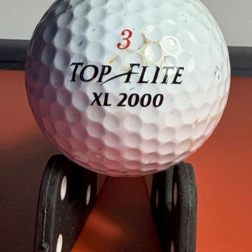 Top Flite XL 2000 Extra Long golf ball used with Sacramento County Sheriff logo