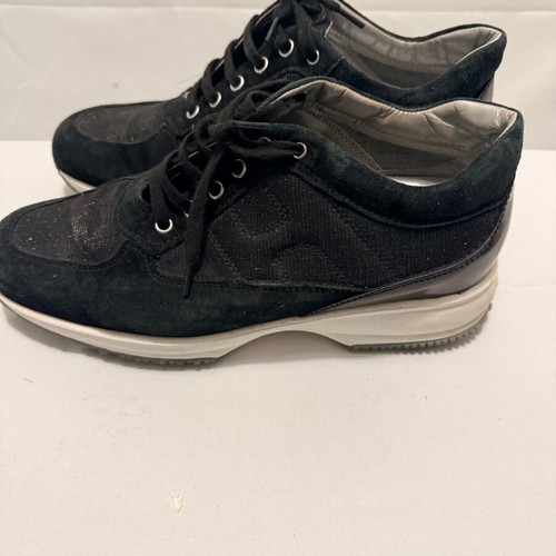 Hogan athletic shoes used, black with glitter, size 40