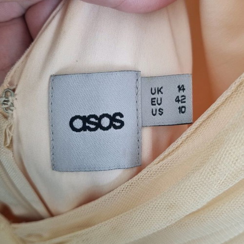 ASOS salmon tulle dress with lining like new, size L