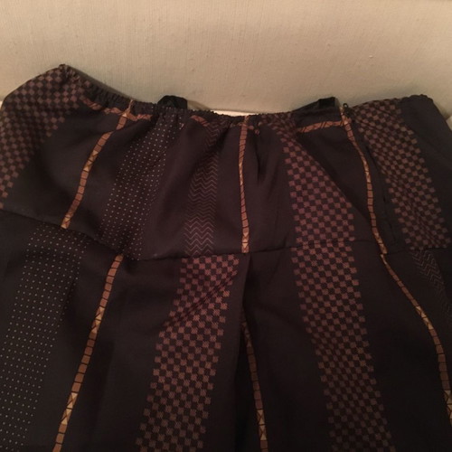 Brown women's fabric set handmade, size L, new, retro