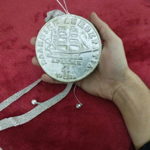 Handmade drachma charms new