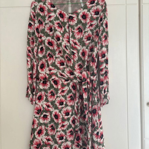 Pepe Jeans floral mini dress, size L, red