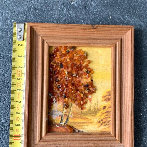 Natural amber pillar used