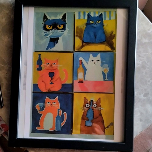 The Boozy Cats Club A4 Poster new, high-quality print