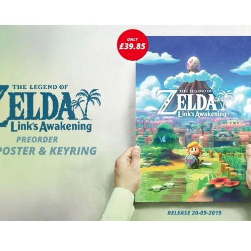 Zelda Link's Awakening συλλεκτική αφίσα καινούργια