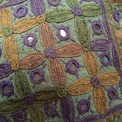 Patchwork Shoulder Bag like new, handmade with mirrors