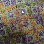Patchwork Shoulder Bag like new, handmade with mirrors