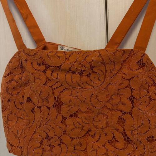 Zara crop top orange like new, size S