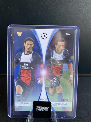 Topps Duos Edinson Cavani-Ezequiel Lavezzi limited edition card