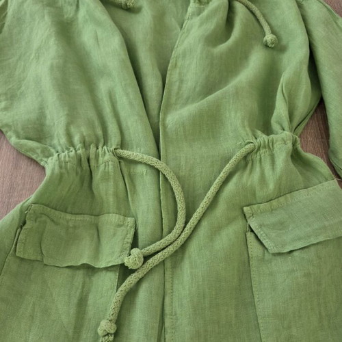 Linen jacket adjustable cord, sizes M to XL, new