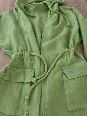 Linen jacket adjustable cord, sizes M to XL, new
