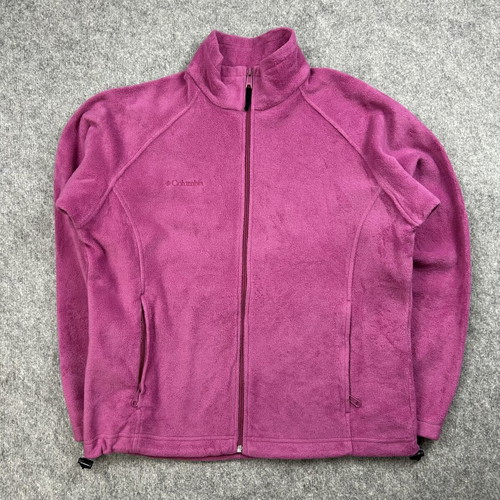 Columbia fleece jacket women's L used, pink, cottagecore style