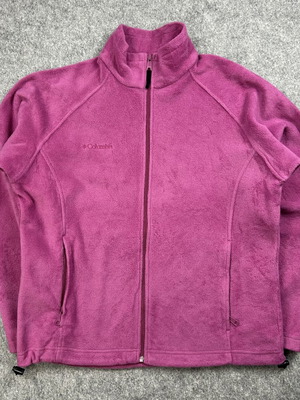 Columbia fleece jacket women's L used, pink, cottagecore style