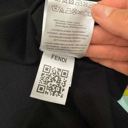 Fendi Black Polo Shirt like new XXL