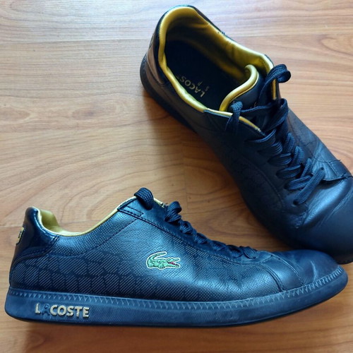 Lacoste Graduate CP Spm sport shoes used, black and gold, size 42