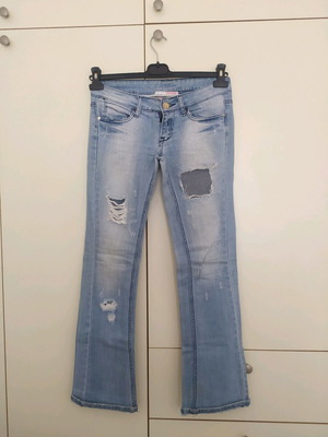 Trendy Rock Jeans used, slight flare, size 28