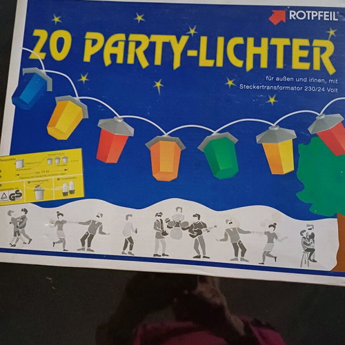 Rotpfeil 20 Party-Lichter vintage party lights new