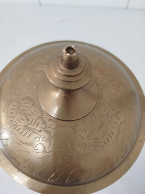 Copper vessel used with lid and engraved details