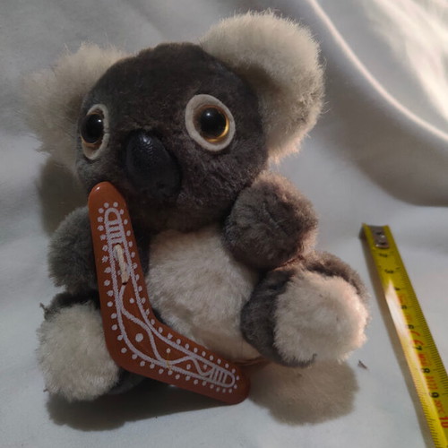 Koala plush with boomerang souvenir from Australia, like new