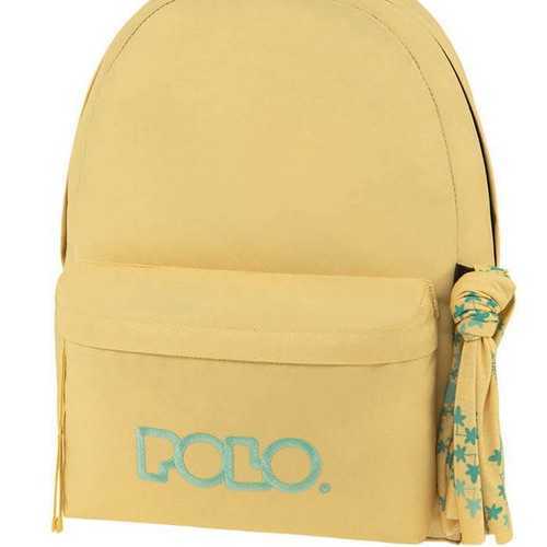 Polo Original Double Scarf School Backpack, ochre yellow