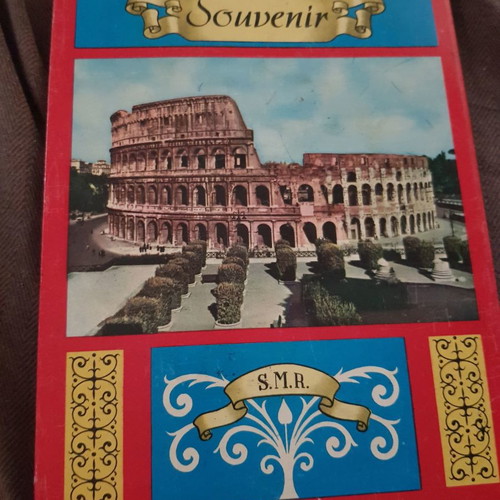 Roma postcard used, collectible leporello booklet