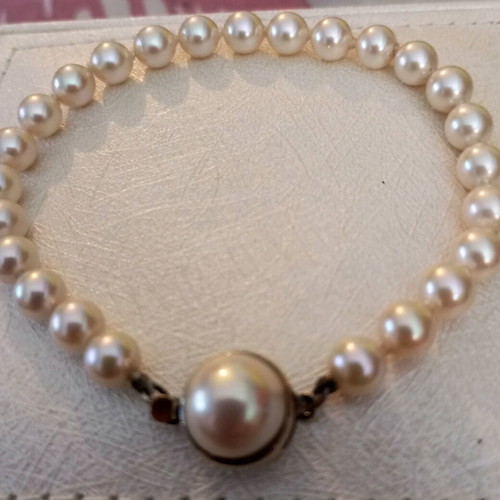 Majorica pearl bracelet 925 silver clasp used