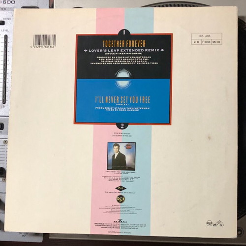 Rick Astley Together Forever vinyl used, pop, 12" 45 RPM