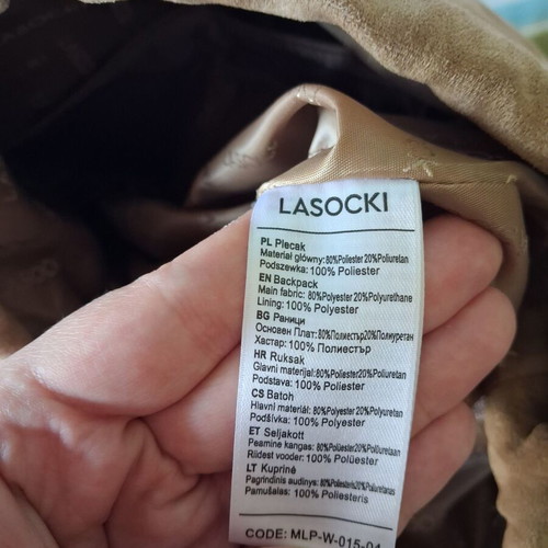 Lasocki beige backpack bag new