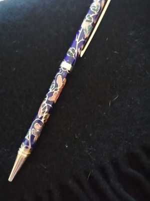 Cloisonne ballpoint pen used with case for women