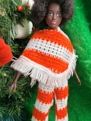 Barbie with vintage clothes used