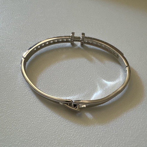 Stainless steel bracelet, silver