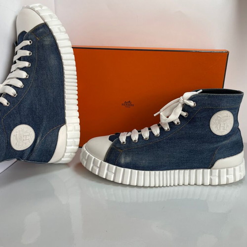 Hermes denim Climb sneakers used, size 42, blue