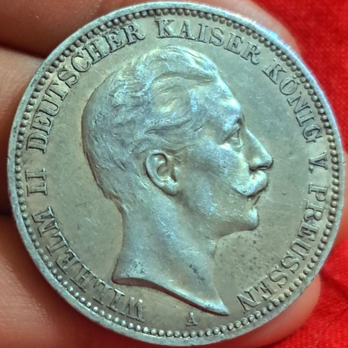 Silver Prussia 3 Mark 1910 coin new