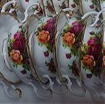  Φλιτζάνια κρέμας / σουπας - κονσομέ Royal Albert "old country roses" England 62'
